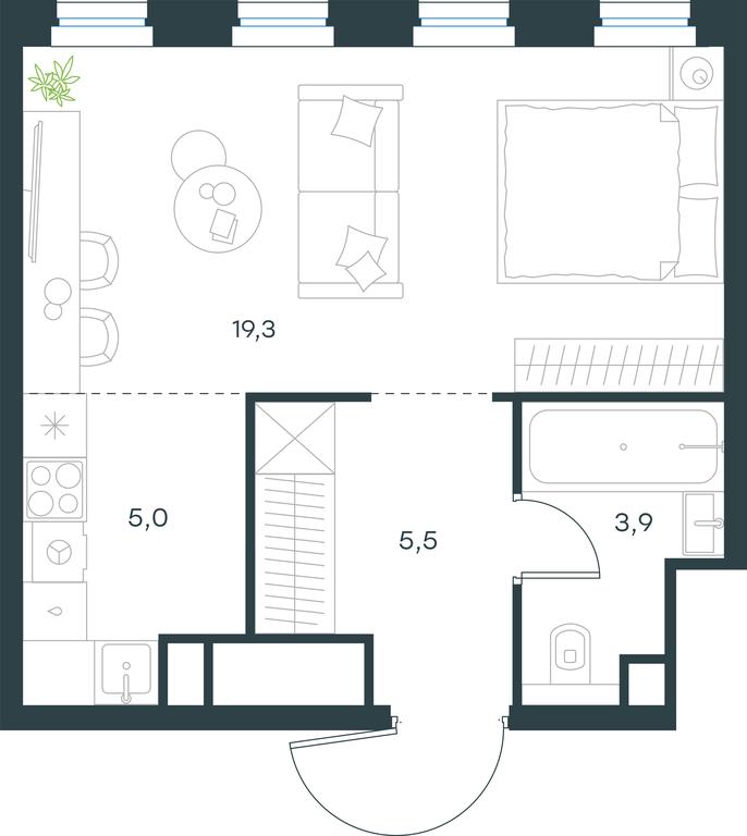 Apartment Sale, 33.7 sq. m. at Level Seligerskaya, Ilmenskiy Drive, 12, Moscow, Russia #1