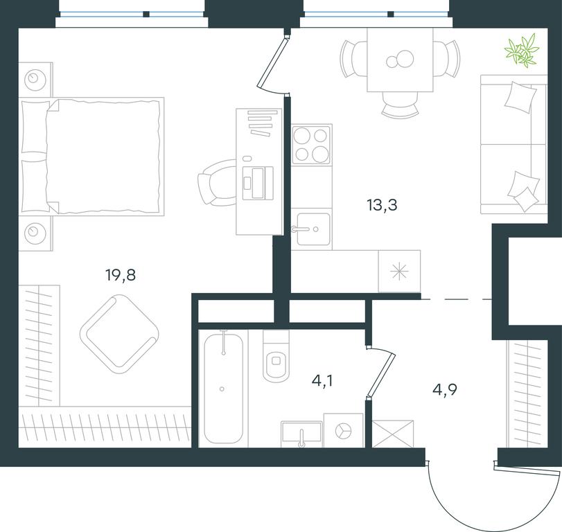 Apartment Sale, 42.1平方米 at Gorod V lesu, Gorod V Lesu Residential Complex, Village of Otradnoye, Krasnogorsk Urban District, Moscow Region, Russia #1 Apartment Sale, 42.1平方米 at Gorod V lesu, Gorod V Lesu Residential Complex, Village of Otradnoye, Krasnogorsk Urban District, Moscow Region, Russia #1