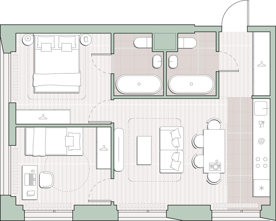 2-BD Apartment Sale, 53.9平方米 at Sreda na Lobachevskogo, Ochakovskoye Highway, Moscow, Russia #1 2-BD Apartment Sale, 53.9平方米 at Sreda na Lobachevskogo, Ochakovskoye Highway, Moscow, Russia #1