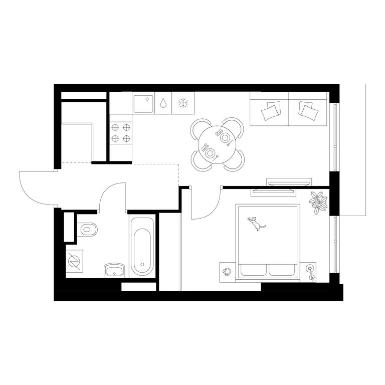 1-BD Apartment Sale, 33.9平方米 at Kavkazskiy Bulvar 51, Kavkazsky Boulevard, 51с3, Moscow, Russia #1 1-BD Apartment Sale, 33.9平方米 at Kavkazskiy Bulvar 51, Kavkazsky Boulevard, 51с3, Moscow, Russia #1