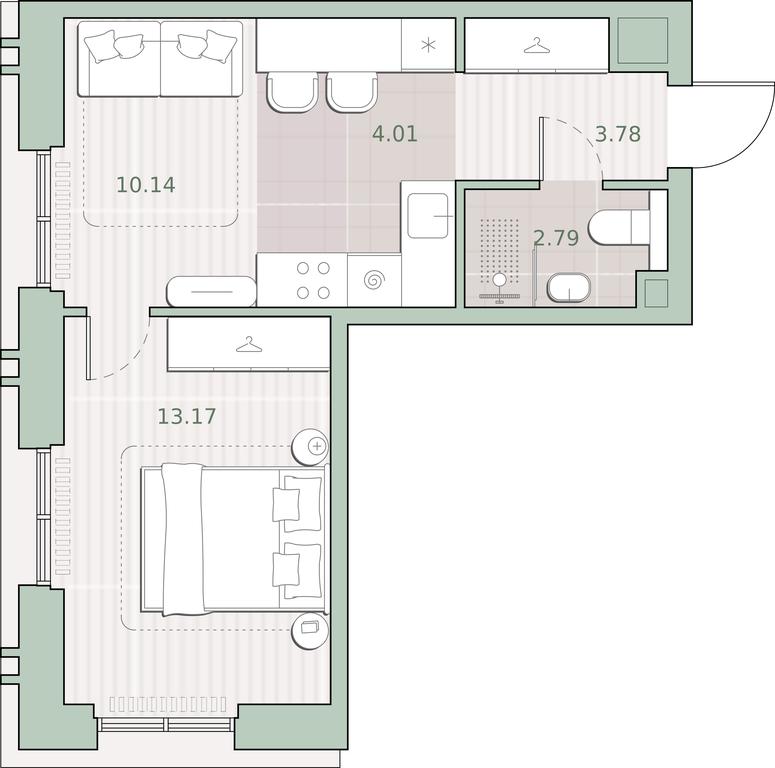 1-BD Apartment Sale, 33.89平方米 at Sreda na Kutuzovskom, Ivana Franko Street, Moscow, Russia #1 1-BD Apartment Sale, 33.89平方米 at Sreda na Kutuzovskom, Ivana Franko Street, Moscow, Russia #1
