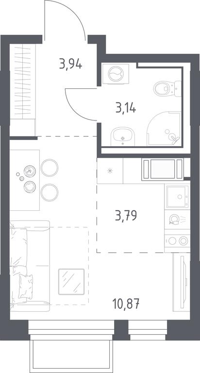 Apartment Sale, 21.74 sq. m. at Tomilino Park, 1-y kvartal, posyolok Zhilino-1, Lubertsy City District, Moscow Region, Russia #1 Apartment Sale, 21.74 sq. m. at Tomilino Park, 1-y kvartal, posyolok Zhilino-1, Lubertsy City District, Moscow Region, Russia #1