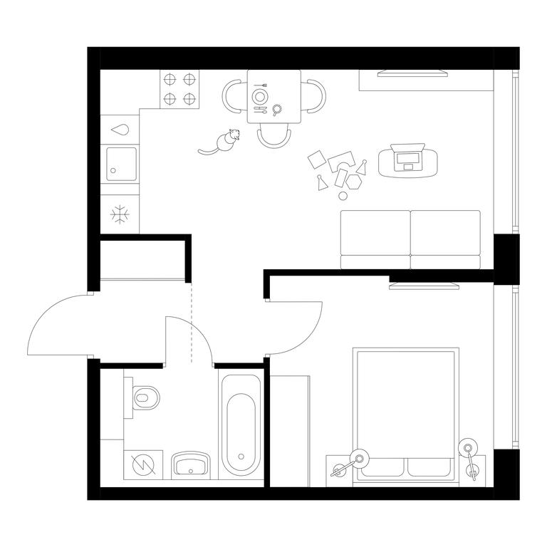 1-BD Apartment Sale, 36.4 sq. m. at Businovskiy Park, Izhorskaya Street, 6с5, Moscow, Russia #1 1-BD Apartment Sale, 36.4 sq. m. at Businovskiy Park, Izhorskaya Street, 6с5, Moscow, Russia #1