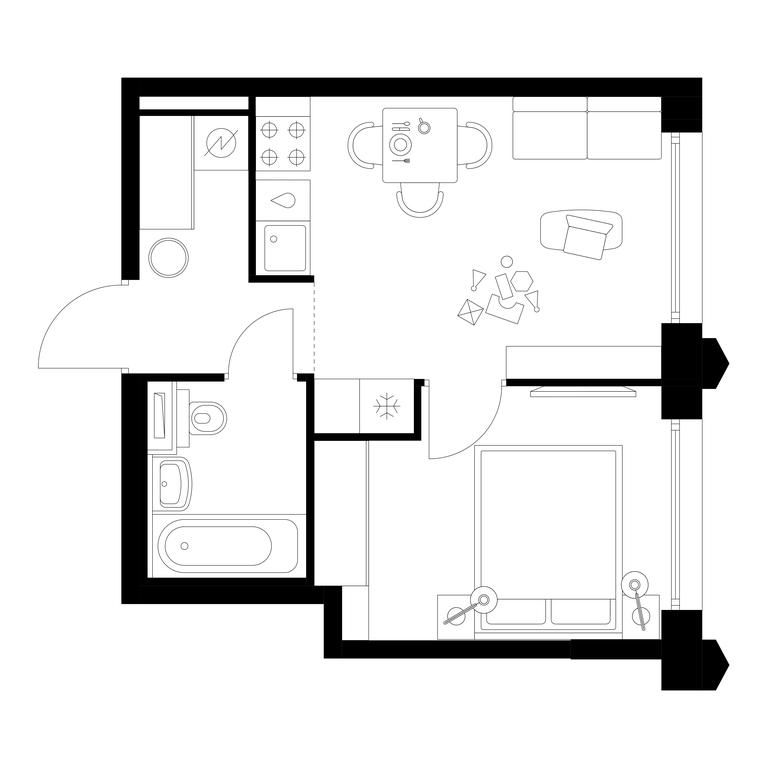 1-BD Apartment Sale, 31.2 sq. m. at Businovskiy Park, Izhorskaya Street, 6с5, Moscow, Russia #1 1-BD Apartment Sale, 31.2 sq. m. at Businovskiy Park, Izhorskaya Street, 6с5, Moscow, Russia #1
