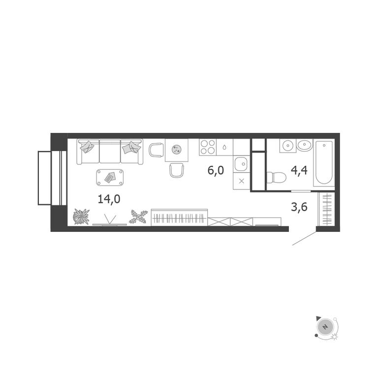 1-BD Apartment Sale, 28 sq. m. at Shagal, Автозаводская улица, 23, Москва, Россия #1 1-BD Apartment Sale, 28 sq. m. at Shagal, Автозаводская улица, 23, Москва, Россия #1
