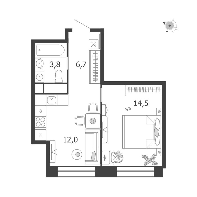 1-BD Apartment Sale, 37 sq. m. at Shagal, Автозаводская улица, 23, Москва, Россия #1 1-BD Apartment Sale, 37 sq. m. at Shagal, Автозаводская улица, 23, Москва, Россия #1
