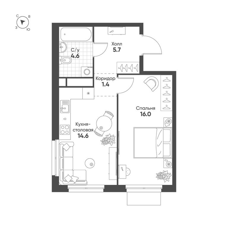 Продажа 1-комн. квартиры, 42,3 м² в ЖК «Шагал (Shagal)», Автозаводская улица, 23, Москва, Россия #1 Продажа 1-комн. квартиры, 42,3 м² в ЖК «Шагал (Shagal)», Автозаводская улица, 23, Москва, Россия #1