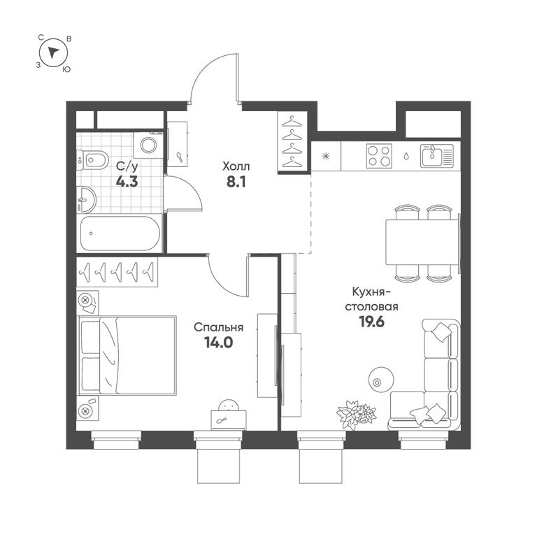 1-BD Apartment Sale, 46 sq. m. at Shagal, Автозаводская улица, 23, Москва, Россия #1 1-BD Apartment Sale, 46 sq. m. at Shagal, Автозаводская улица, 23, Москва, Россия #1