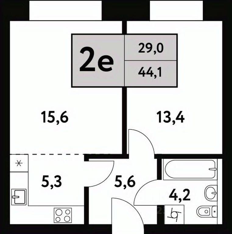 1-BD Apartment Sale, 44.1 sq. m. at Festival park-2, Festivalnaya Street, Moscow, Russia #1 1-BD Apartment Sale, 44.1 sq. m. at Festival park-2, Festivalnaya Street, Moscow, Russia #1