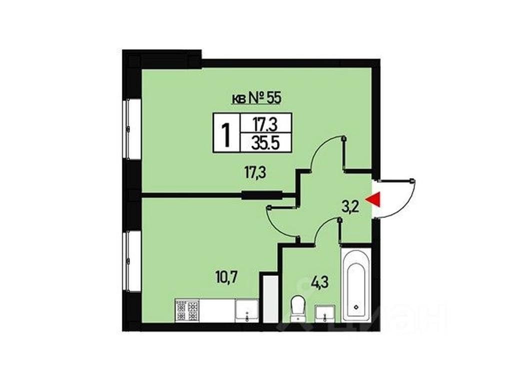 Продажа квартиры, 35 м² в ЖК «Борисоглебское», улица Генерала Донскова, поселение Новофёдоровское, Москва, Россия #1
