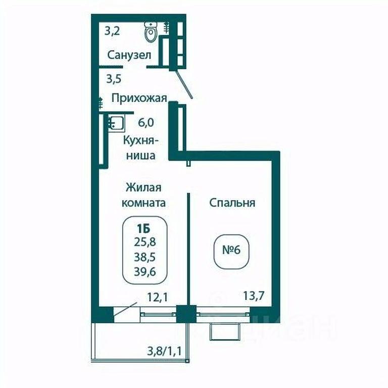 Apartment Sale, 39.6 sq. m. at Andreevka LIFE, Georgievskoe Highway, Moscow Region, Russia #1 Apartment Sale, 39.6 sq. m. at Andreevka LIFE, Georgievskoe Highway, Moscow Region, Russia #1