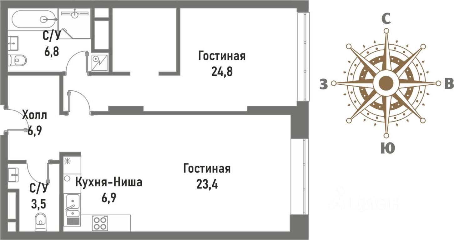 1-BD Apartment Sale, 72.3 sq. m. at Renessans, Rubtsovsko-Dvortsovaya Street, Moscow, Russia #1 1-BD Apartment Sale, 72.3 sq. m. at Renessans, Rubtsovsko-Dvortsovaya Street, Moscow, Russia #1