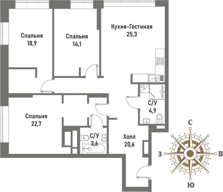 3-BD Apartment Sale, 110.1平方米 at Renessans, Rubtsovsko-Dvortsovaya Street, Moscow, Russia #1 3-BD Apartment Sale, 110.1平方米 at Renessans, Rubtsovsko-Dvortsovaya Street, Moscow, Russia #1