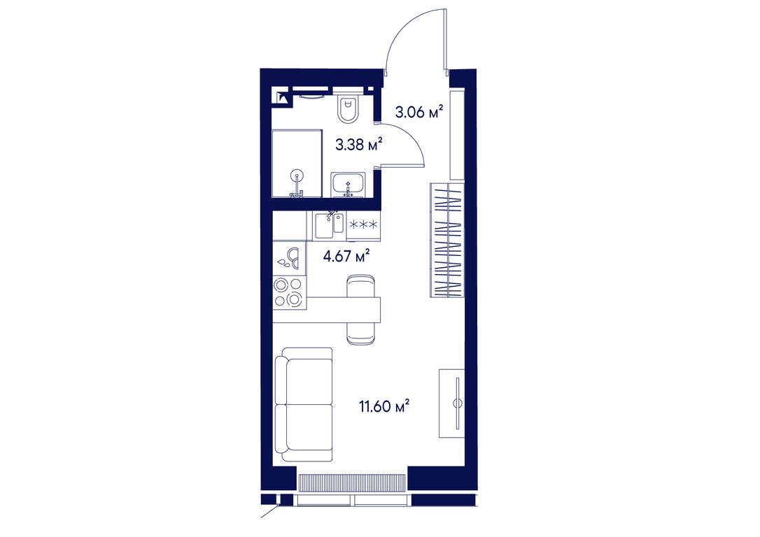 Apartment Sale, 22.71平方米 at Jois, 3rd Silikatny Drive, 10, Moscow, Russia #1 Apartment Sale, 22.71平方米 at Jois, 3rd Silikatny Drive, 10, Moscow, Russia #1