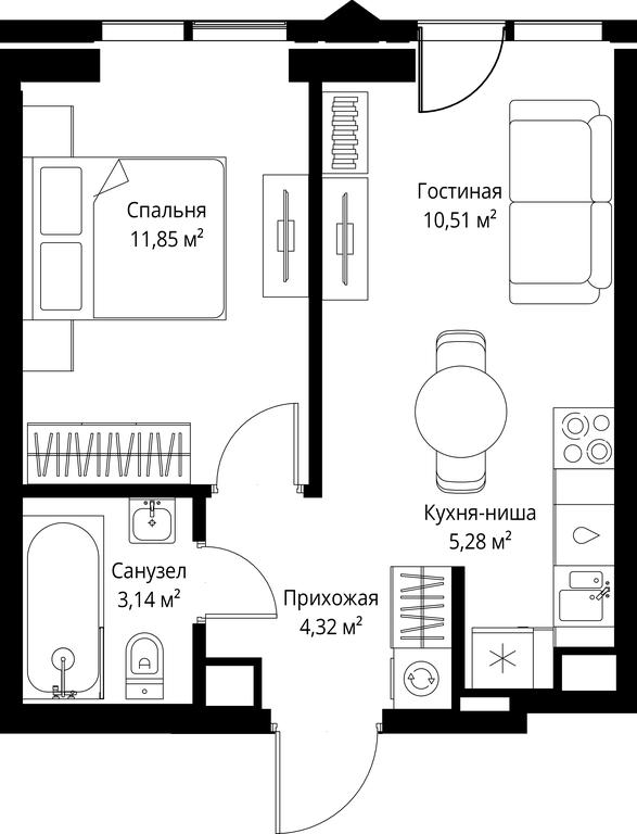 1-BD Apartment Sale, 35.1 sq. m. at Jois, 3rd Silikatny Drive, 10, Moscow, Russia #2 1-BD Apartment Sale, 35.1 sq. m. at Jois, 3rd Silikatny Drive, 10, Moscow, Russia #2