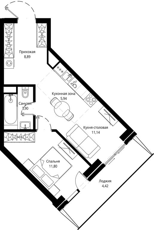 1-BD Apartment Sale, 46.43 sq. m. at Jois, 3rd Silikatny Drive, 10, Moscow, Russia #1 1-BD Apartment Sale, 46.43 sq. m. at Jois, 3rd Silikatny Drive, 10, Moscow, Russia #1