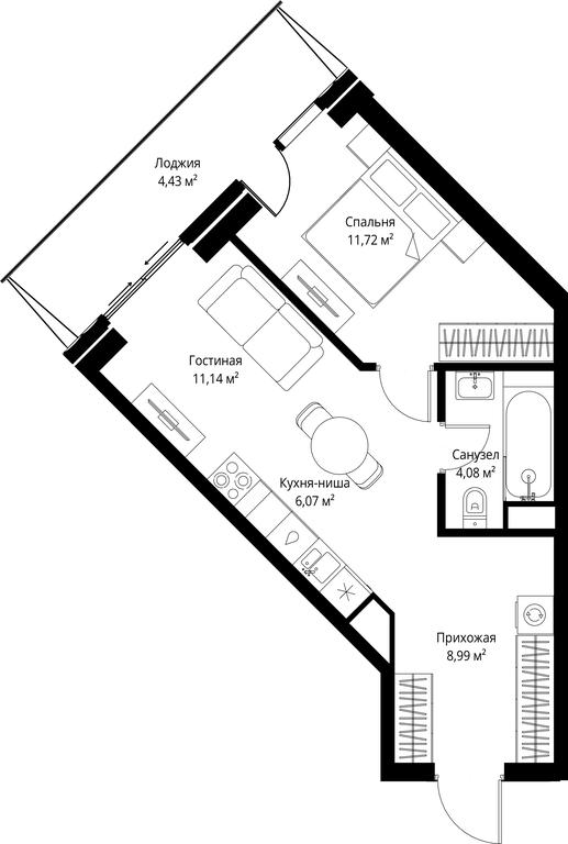 1-BD Apartment Sale, 46.43 sq. m. at Jois, 3rd Silikatny Drive, 10, Moscow, Russia #2 1-BD Apartment Sale, 46.43 sq. m. at Jois, 3rd Silikatny Drive, 10, Moscow, Russia #2