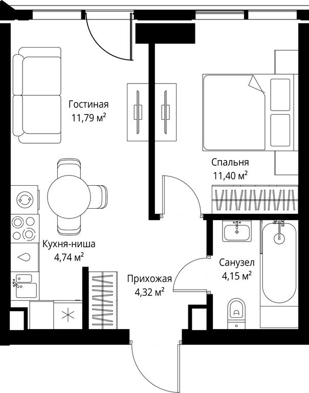 1-BD Apartment Sale, 36.4 sq. m. at Jois, 3rd Silikatny Drive, 10, Moscow, Russia #2 1-BD Apartment Sale, 36.4 sq. m. at Jois, 3rd Silikatny Drive, 10, Moscow, Russia #2