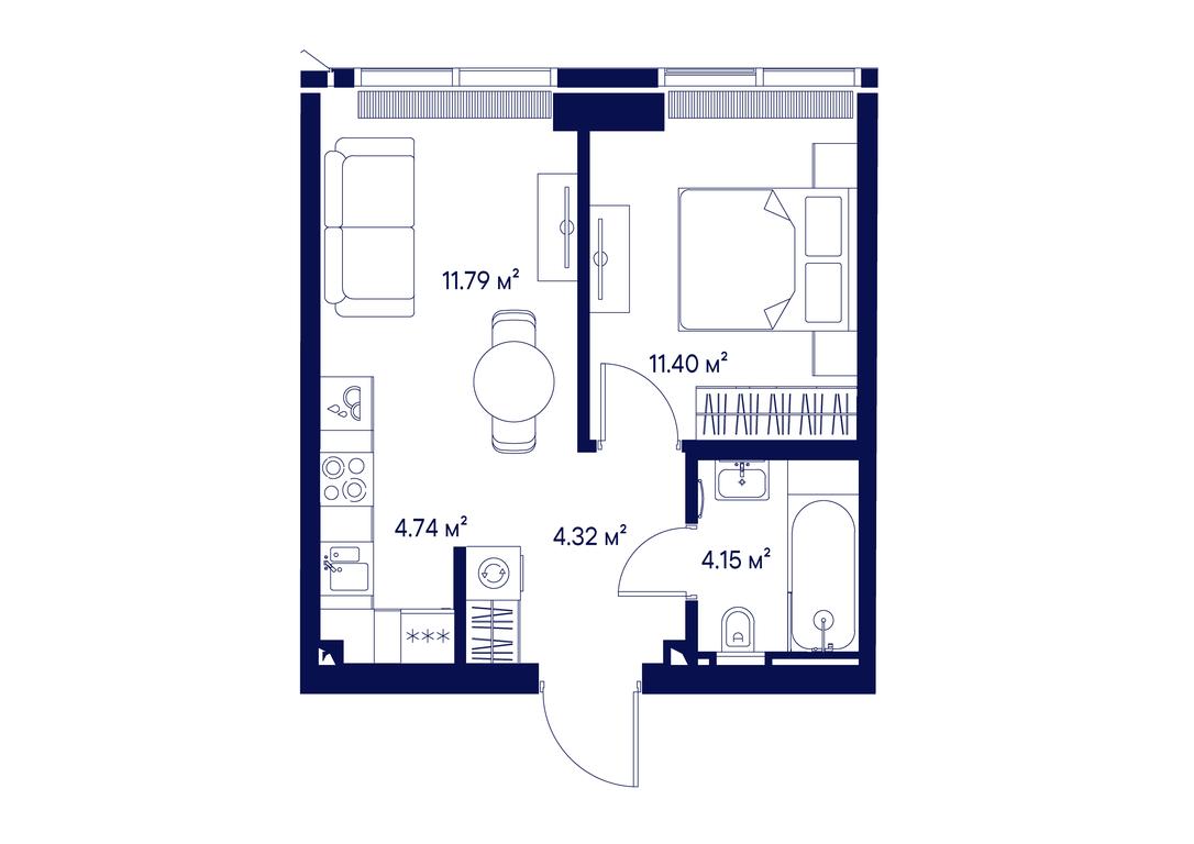 1-BD Apartment Sale, 36.4 sq. m. at Jois, 3rd Silikatny Drive, 10, Moscow, Russia #1 1-BD Apartment Sale, 36.4 sq. m. at Jois, 3rd Silikatny Drive, 10, Moscow, Russia #1