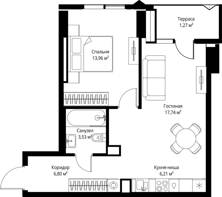 1-BD Apartment Sale, 49.51 sq. m. at Jois, 3rd Silikatny Drive, 10, Moscow, Russia #2 1-BD Apartment Sale, 49.51 sq. m. at Jois, 3rd Silikatny Drive, 10, Moscow, Russia #2