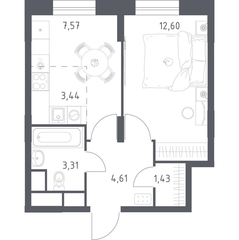 Apartment Sale, 32.96 sq. m. at Novograd Pavlino, Kosinskoye shosse, 2, Novoye Pavlino Microdistrict, Balashikha, Moscow Region, Russia #1 Apartment Sale, 32.96 sq. m. at Novograd Pavlino, Kosinskoye shosse, 2, Novoye Pavlino Microdistrict, Balashikha, Moscow Region, Russia #1