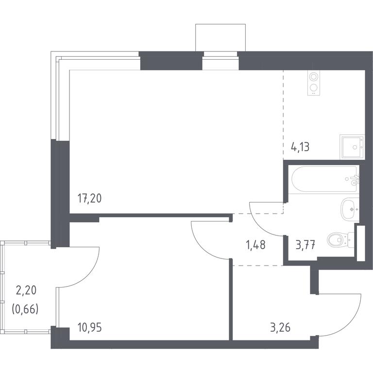 Apartment Sale, 41.45 sq. m. at Podolskie Kvartaly, zhiloy kompleks Podolskiye Kvartaly, Ryazanovskoe Settlement, Moscow, Russia #1 Apartment Sale, 41.45 sq. m. at Podolskie Kvartaly, zhiloy kompleks Podolskiye Kvartaly, Ryazanovskoe Settlement, Moscow, Russia #1