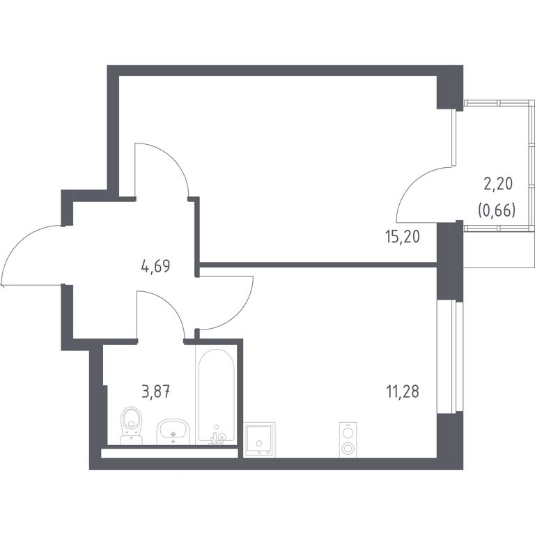 Apartment Sale, 35.7 sq. m. at Podolskie Kvartaly, zhiloy kompleks Podolskiye Kvartaly, Ryazanovskoe Settlement, Moscow, Russia #1 Apartment Sale, 35.7 sq. m. at Podolskie Kvartaly, zhiloy kompleks Podolskiye Kvartaly, Ryazanovskoe Settlement, Moscow, Russia #1