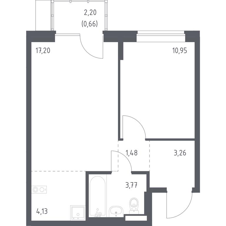 Apartment Sale, 41.45 sq. m. at Podolskie Kvartaly, zhiloy kompleks Podolskiye Kvartaly, Ryazanovskoe Settlement, Moscow, Russia #1 Apartment Sale, 41.45 sq. m. at Podolskie Kvartaly, zhiloy kompleks Podolskiye Kvartaly, Ryazanovskoe Settlement, Moscow, Russia #1