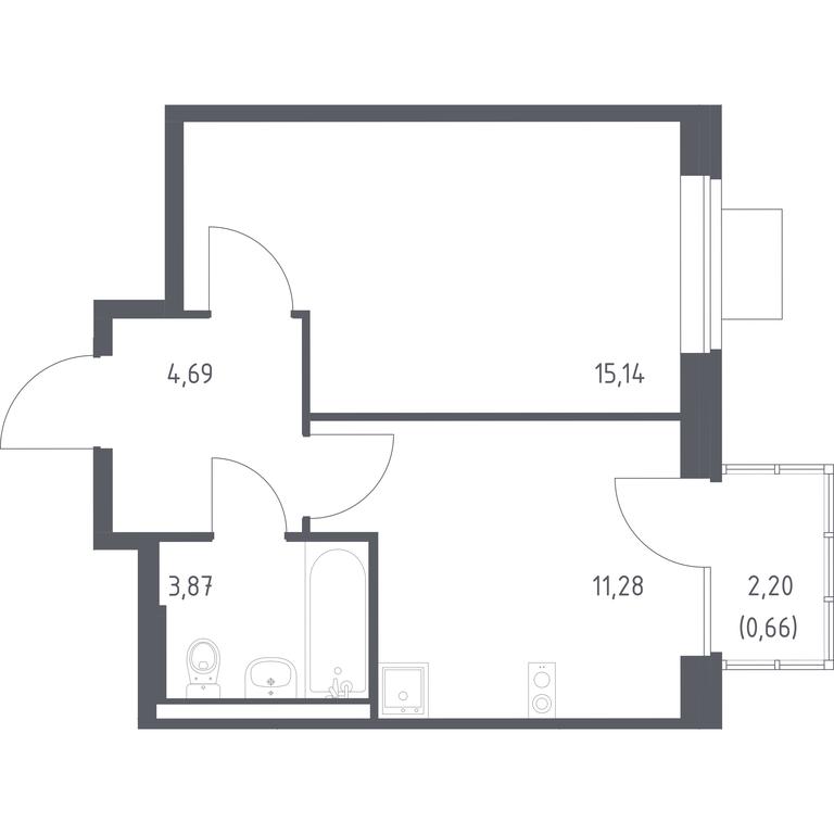 Apartment Sale, 35.64 sq. m. at Podolskie Kvartaly, zhiloy kompleks Podolskiye Kvartaly, Ryazanovskoe Settlement, Moscow, Russia #1 Apartment Sale, 35.64 sq. m. at Podolskie Kvartaly, zhiloy kompleks Podolskiye Kvartaly, Ryazanovskoe Settlement, Moscow, Russia #1