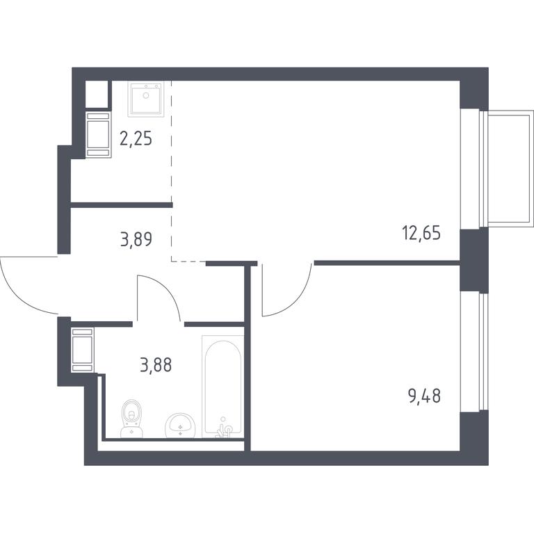 Apartment Sale, 31.9平方米 at Tomilino Park, 1-y kvartal, posyolok Zhilino-1, Lubertsy City District, Moscow Region, Russia #1 Apartment Sale, 31.9平方米 at Tomilino Park, 1-y kvartal, posyolok Zhilino-1, Lubertsy City District, Moscow Region, Russia #1