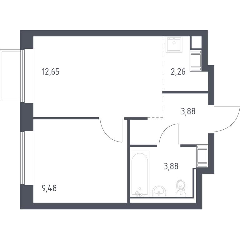 Apartment Sale, 32 sq. m. at Tomilino Park, 1-y kvartal, posyolok Zhilino-1, Lubertsy City District, Moscow Region, Russia #1 Apartment Sale, 32 sq. m. at Tomilino Park, 1-y kvartal, posyolok Zhilino-1, Lubertsy City District, Moscow Region, Russia #1