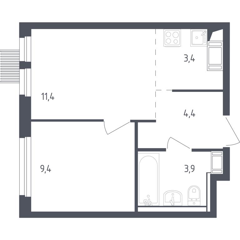 Apartment Sale, 32 sq. m. at Mytishchi Park, Silikatnaya ulitsa, 41к3, Mytischi, Moscow Region, Russia #1 Apartment Sale, 32 sq. m. at Mytishchi Park, Silikatnaya ulitsa, 41к3, Mytischi, Moscow Region, Russia #1