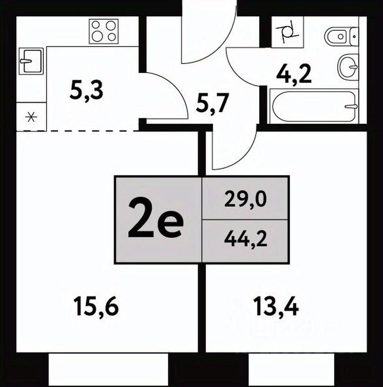 1-BD Apartment Sale, 44.2 sq. m. at Festival park-2, Festivalnaya Street, Moscow, Russia #1 1-BD Apartment Sale, 44.2 sq. m. at Festival park-2, Festivalnaya Street, Moscow, Russia #1
