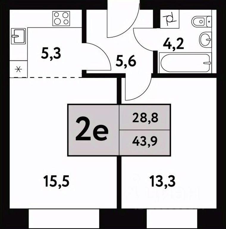 1-BD Apartment Sale, 43.9 sq. m. at Festival park-2, Festivalnaya Street, Moscow, Russia #1 1-BD Apartment Sale, 43.9 sq. m. at Festival park-2, Festivalnaya Street, Moscow, Russia #1