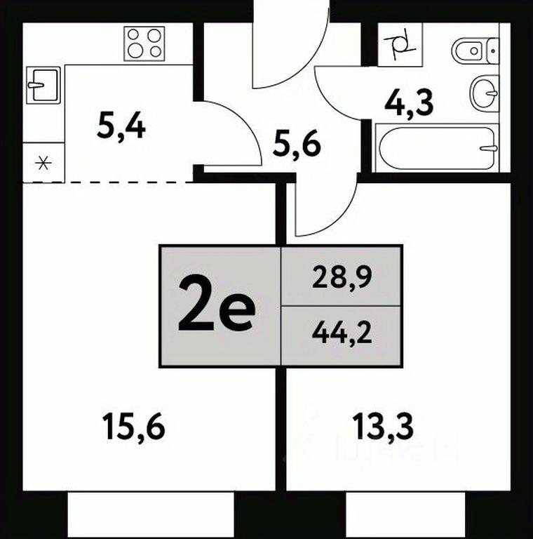 1-BD Apartment Sale, 44.2 sq. m. at Festival park-2, Festivalnaya Street, Moscow, Russia #1 1-BD Apartment Sale, 44.2 sq. m. at Festival park-2, Festivalnaya Street, Moscow, Russia #1