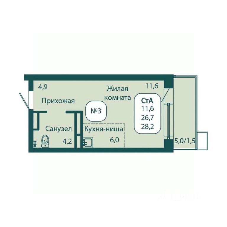 Apartment Sale, 28.2 sq. m. at Andreevka LIFE, Georgievskoe Highway, Moscow Region, Russia #1 Apartment Sale, 28.2 sq. m. at Andreevka LIFE, Georgievskoe Highway, Moscow Region, Russia #1