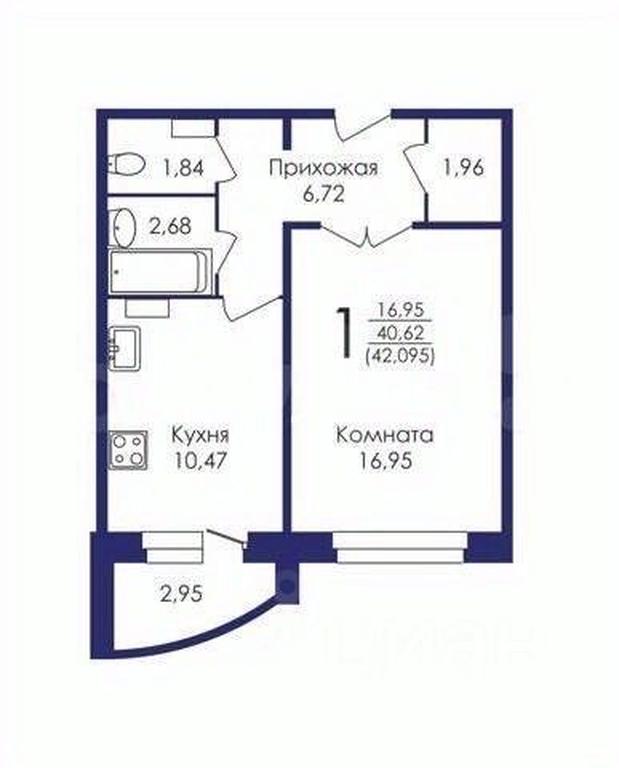Apartment Sale, 42.1 sq. m. at Moy gorod, ulitsa Ukhtomskogo, Elektrogorsk, Pavlovo-Posadskiy Urban District, Moscow Region, Russia #1