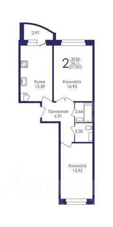 1-BD Apartment Sale, 57.6平方米 at Moy gorod, ulitsa Ukhtomskogo, Elektrogorsk, Pavlovo-Posadskiy Urban District, Moscow Region, Russia #1 1-BD Apartment Sale, 57.6平方米 at Moy gorod, ulitsa Ukhtomskogo, Elektrogorsk, Pavlovo-Posadskiy Urban District, Moscow Region, Russia #1