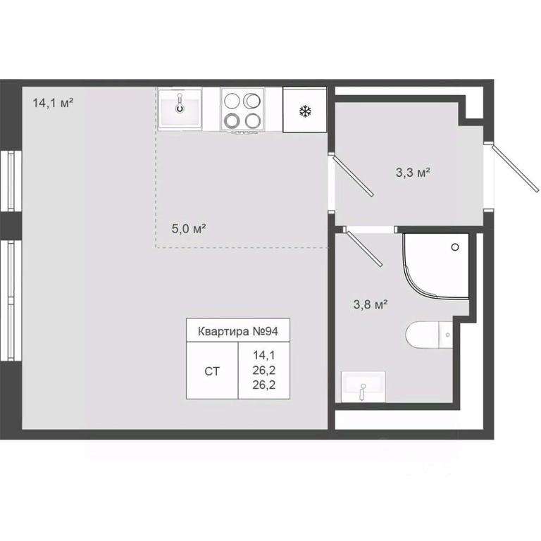 Apartment Sale, 26.2 sq. m. at Iakovlevo, ZhK Yakovlevo, kvartal № 145, Troitsk District, Moscow, Russia #1 Apartment Sale, 26.2 sq. m. at Iakovlevo, ZhK Yakovlevo, kvartal № 145, Troitsk District, Moscow, Russia #1