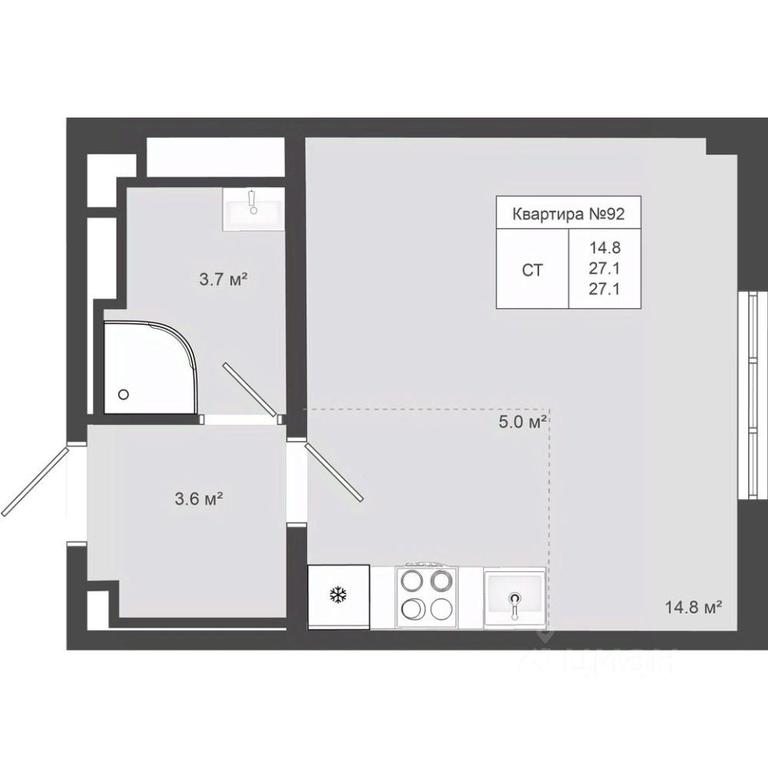 Apartment Sale, 27.1 sq. m. at Iakovlevo, ZhK Yakovlevo, kvartal № 145, Troitsk District, Moscow, Russia #1 Apartment Sale, 27.1 sq. m. at Iakovlevo, ZhK Yakovlevo, kvartal № 145, Troitsk District, Moscow, Russia #1