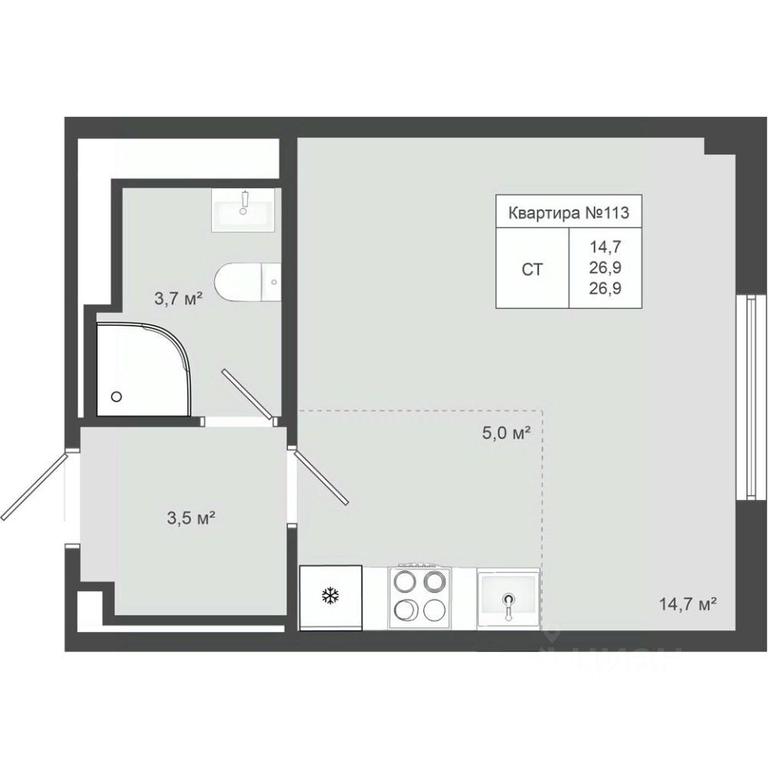 Apartment Sale, 26.9 sq. m. at Iakovlevo, ZhK Yakovlevo, kvartal № 145, Troitsk District, Moscow, Russia #1 Apartment Sale, 26.9 sq. m. at Iakovlevo, ZhK Yakovlevo, kvartal № 145, Troitsk District, Moscow, Russia #1