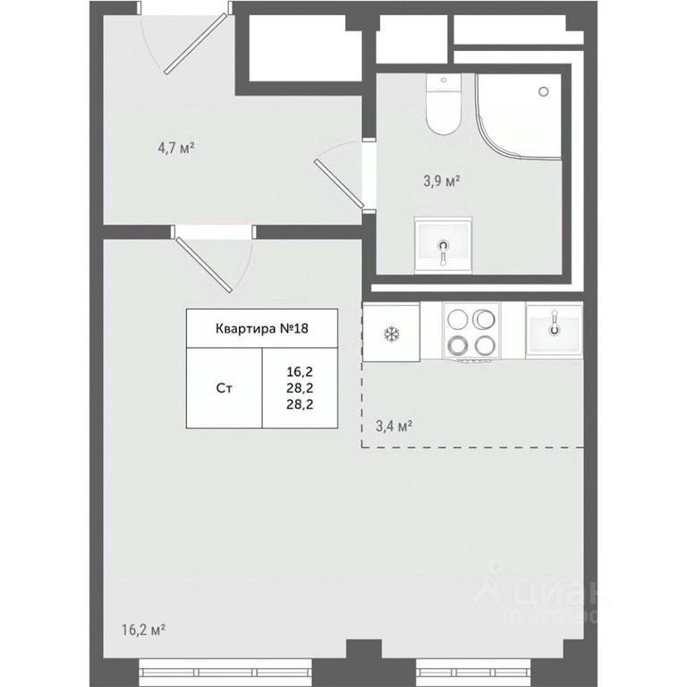 Apartment Sale, 28.2 sq. m. at Iakovlevo, ZhK Yakovlevo, kvartal № 145, Troitsk District, Moscow, Russia #1 Apartment Sale, 28.2 sq. m. at Iakovlevo, ZhK Yakovlevo, kvartal № 145, Troitsk District, Moscow, Russia #1