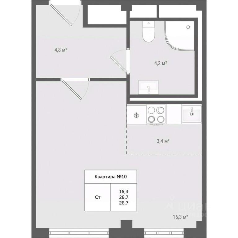 Apartment Sale, 28.7 sq. m. at Iakovlevo, ZhK Yakovlevo, kvartal № 145, Troitsk District, Moscow, Russia #1 Apartment Sale, 28.7 sq. m. at Iakovlevo, ZhK Yakovlevo, kvartal № 145, Troitsk District, Moscow, Russia #1