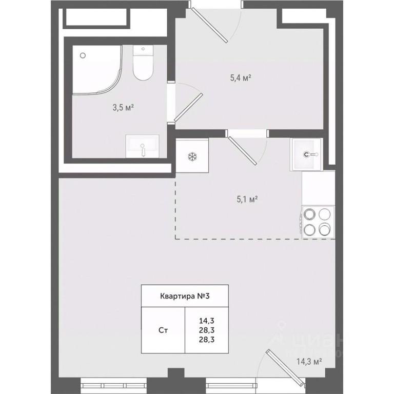 Apartment Sale, 28.3 sq. m. at Iakovlevo, ZhK Yakovlevo, kvartal № 145, Troitsk District, Moscow, Russia #1 Apartment Sale, 28.3 sq. m. at Iakovlevo, ZhK Yakovlevo, kvartal № 145, Troitsk District, Moscow, Russia #1