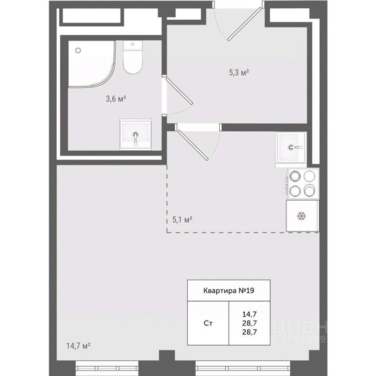 Apartment Sale, 28.7 sq. m. at Iakovlevo, ZhK Yakovlevo, kvartal № 145, Troitsk District, Moscow, Russia #1 Apartment Sale, 28.7 sq. m. at Iakovlevo, ZhK Yakovlevo, kvartal № 145, Troitsk District, Moscow, Russia #1