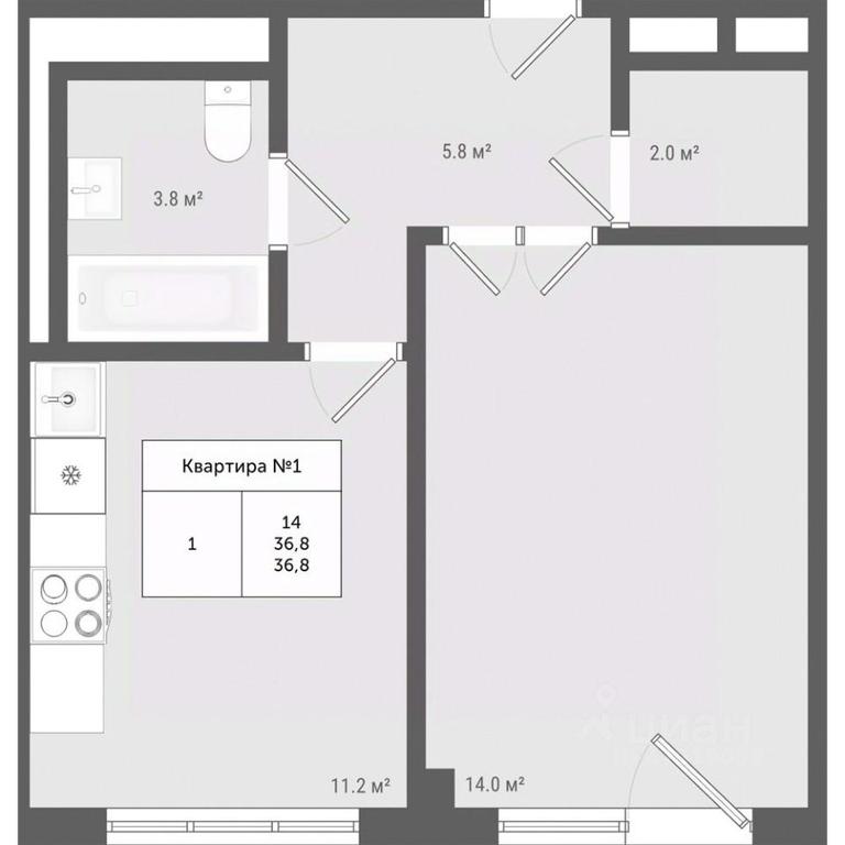 Apartment Sale, 36.8 sq. m. at Iakovlevo, ZhK Yakovlevo, kvartal № 145, Troitsk District, Moscow, Russia #1 Apartment Sale, 36.8 sq. m. at Iakovlevo, ZhK Yakovlevo, kvartal № 145, Troitsk District, Moscow, Russia #1