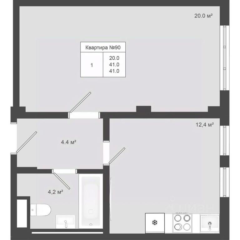 Apartment Sale, 41平方米 at Iakovlevo, ZhK Yakovlevo, kvartal № 145, Troitsk District, Moscow, Russia #1 Apartment Sale, 41平方米 at Iakovlevo, ZhK Yakovlevo, kvartal № 145, Troitsk District, Moscow, Russia #1