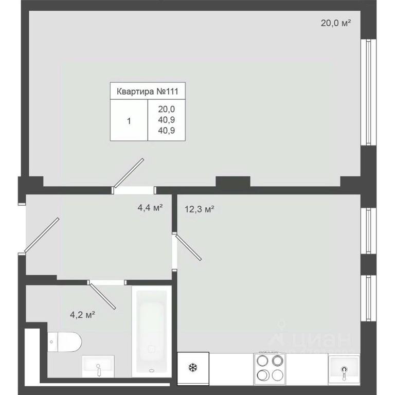 Apartment Sale, 40.9平方米 at Iakovlevo, ZhK Yakovlevo, kvartal № 145, Troitsk District, Moscow, Russia #1 Apartment Sale, 40.9平方米 at Iakovlevo, ZhK Yakovlevo, kvartal № 145, Troitsk District, Moscow, Russia #1