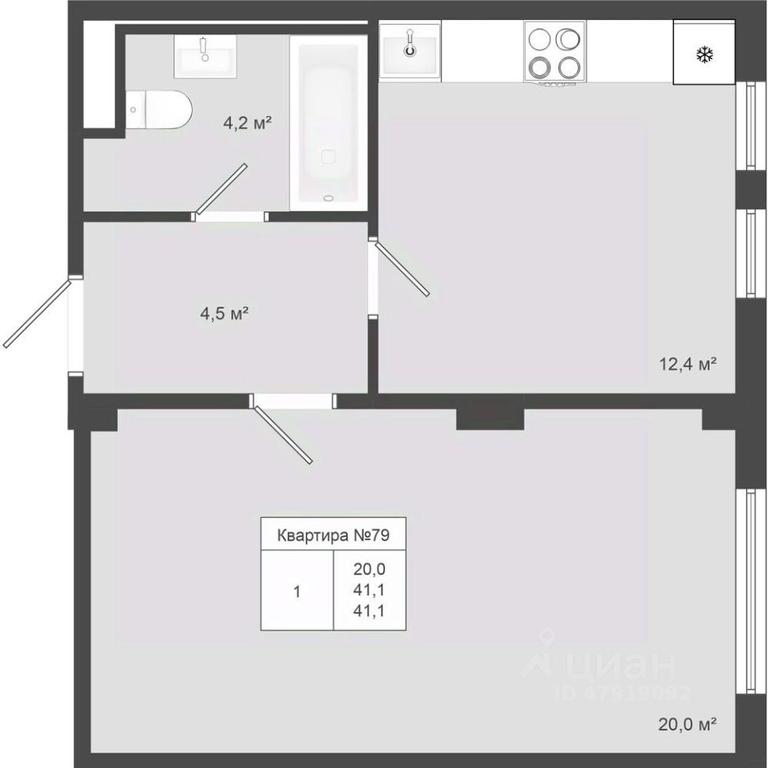 Apartment Sale, 41.1 sq. m. at Iakovlevo, ZhK Yakovlevo, kvartal № 145, Troitsk District, Moscow, Russia #1 Apartment Sale, 41.1 sq. m. at Iakovlevo, ZhK Yakovlevo, kvartal № 145, Troitsk District, Moscow, Russia #1