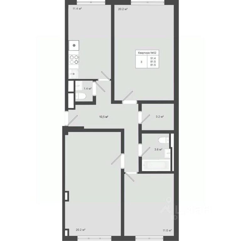 2-BD Apartment Sale, 81.5平方米 at Iakovlevo, ZhK Yakovlevo, kvartal № 145, Troitsk District, Moscow, Russia #1 2-BD Apartment Sale, 81.5平方米 at Iakovlevo, ZhK Yakovlevo, kvartal № 145, Troitsk District, Moscow, Russia #1